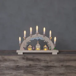 DASSEL Ljusstake 43cm 10LED Natur