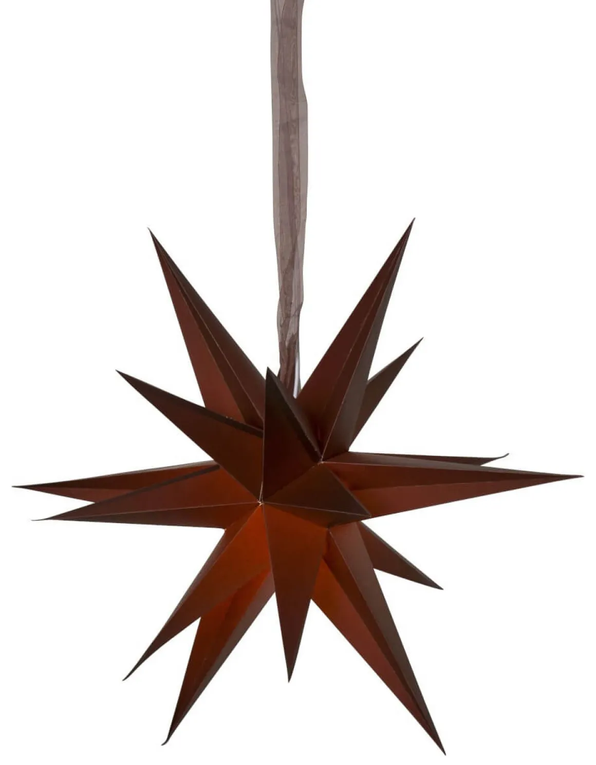 DECEMBER Pappersstjärna 55cm Brun