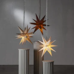 DECEMBER Pappersstjärna 55cm Brun