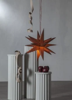 DECEMBER Pappersstjärna 55cm Brun