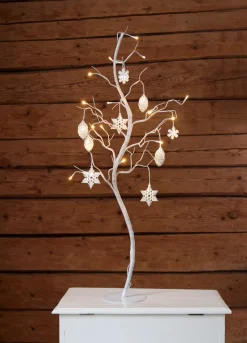 DECORA Dekorationsträd 40cm 27LED Vit