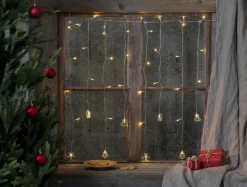 DECY Ljusgardin Batteri 40L 82cm Transparent/Varmvit