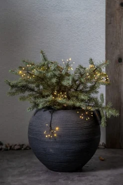 DEW DROP FLOWER Batterislinga 96L 2,1m Svart/Varmvit IP44