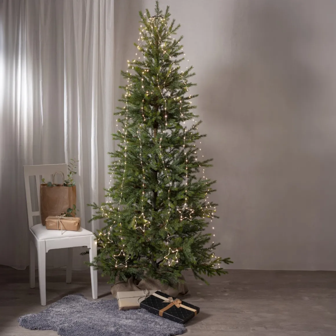 DEW DROP Julgransslinga 2m 384LED Varmvit/Transparent