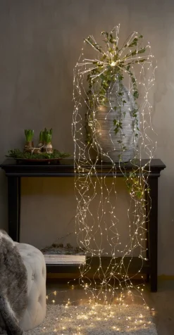 DEW DROP Ljusgardin 3,2m 600LED Daylight/Silver