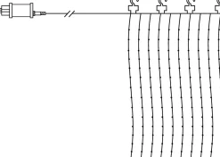 DEW DROP Ljusgardin 1*2m 200LED Utomhus