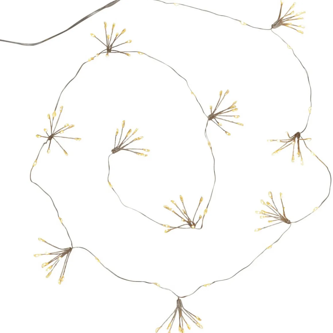 DEW DROP Ljusslinga Batteri 1,4m 120LED Varmvit/Silver