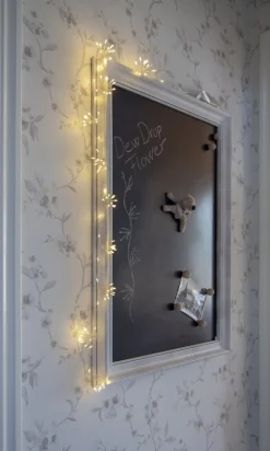 DEW DROP Ljusslinga Batteri 1,4m 120LED Varmvit/Silver