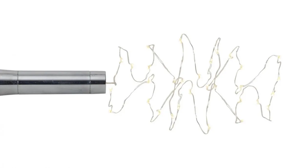 DEW DROP Ljusslinga 40L 2m Silver Varmvit