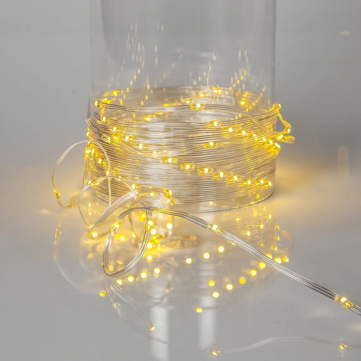 DEW DROP MICRO Ljusslinga 15m 200LED Varmvit/Transparent