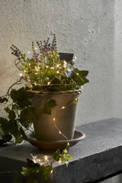 DEW DROP Solcells-Ljusslinga 5m Silver/Svart