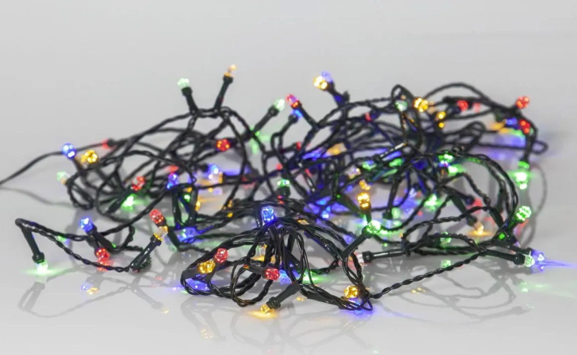 DIAMOND STAR LIGHT Ljusslinga 100L 7,5m Svart/Flerfärgad IP44