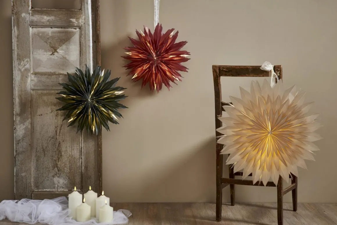 DIS Pappersstjärna 50cm Beige