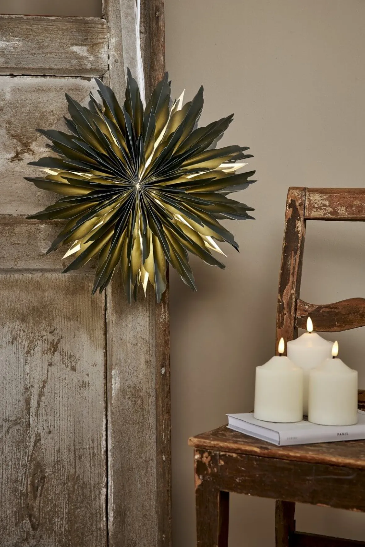 DIS Pappersstjärna 40cm Grön