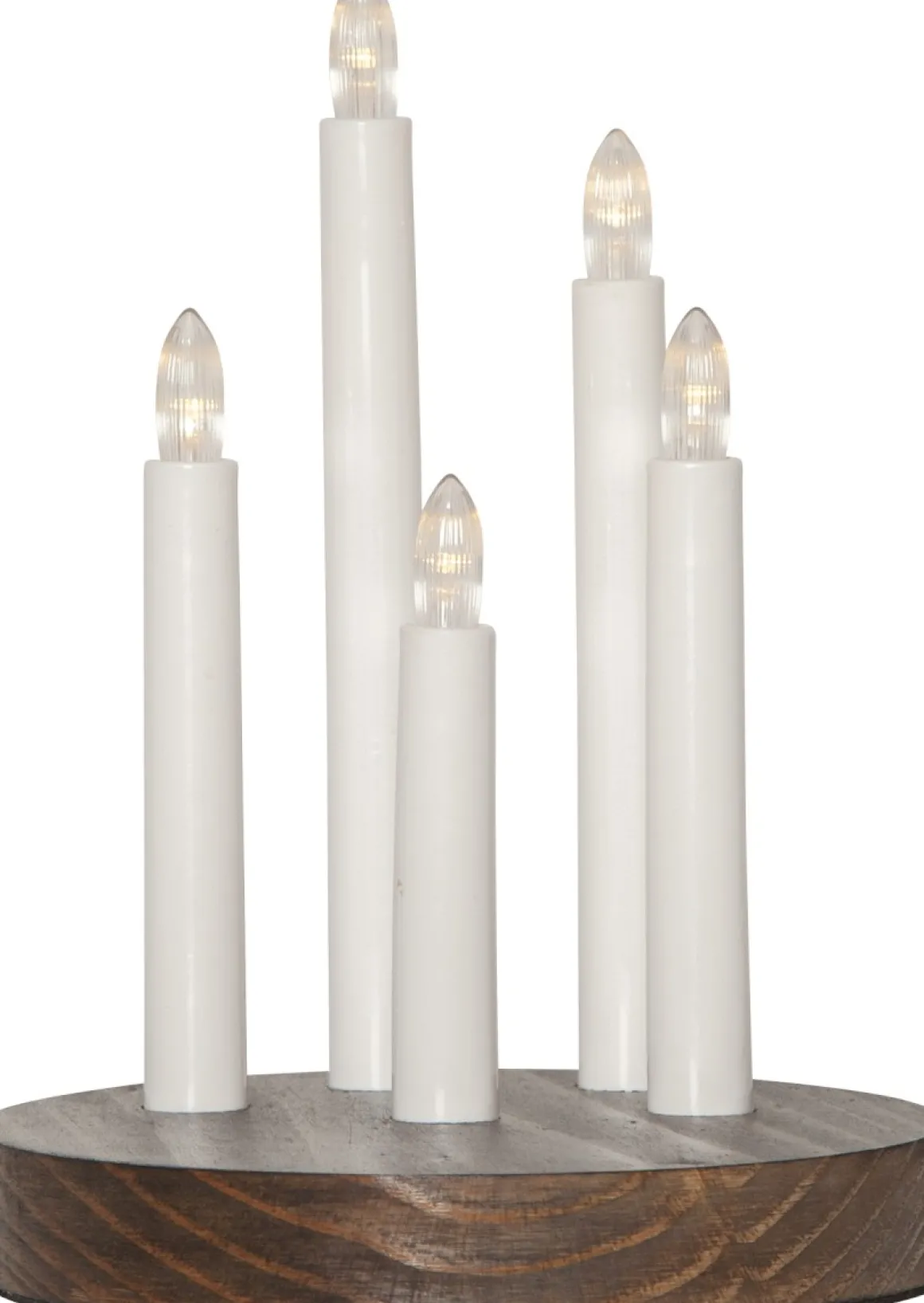 DORIS Ljusstake Batteri 17,5cm LED Vit/Trä