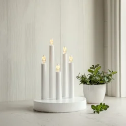 DORIS Ljusstake Batteri 17,5cm LED Vit