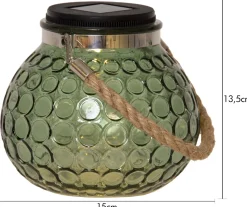 DOTTE Solcellsdekoration 15cm Grön IP44