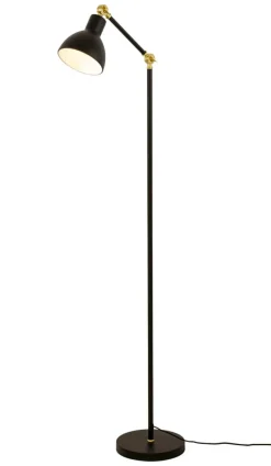 DUBLIN Golvlampa 140cm Svart/Matt Mässing