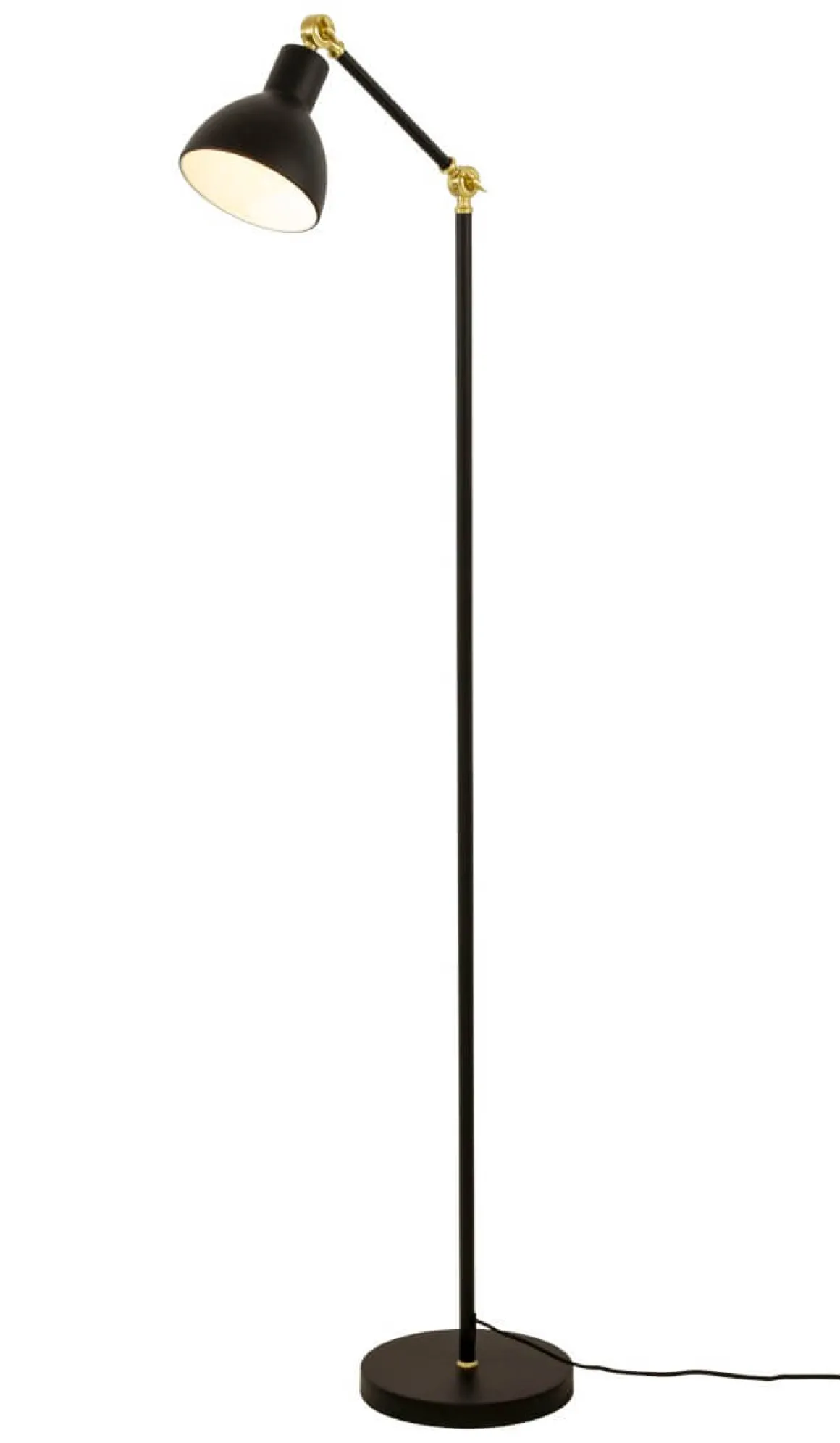 DUBLIN Golvlampa 140cm Svart/Matt Mässing