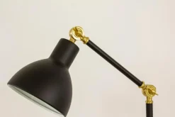 DUBLIN Golvlampa 140cm Svart/Matt Mässing