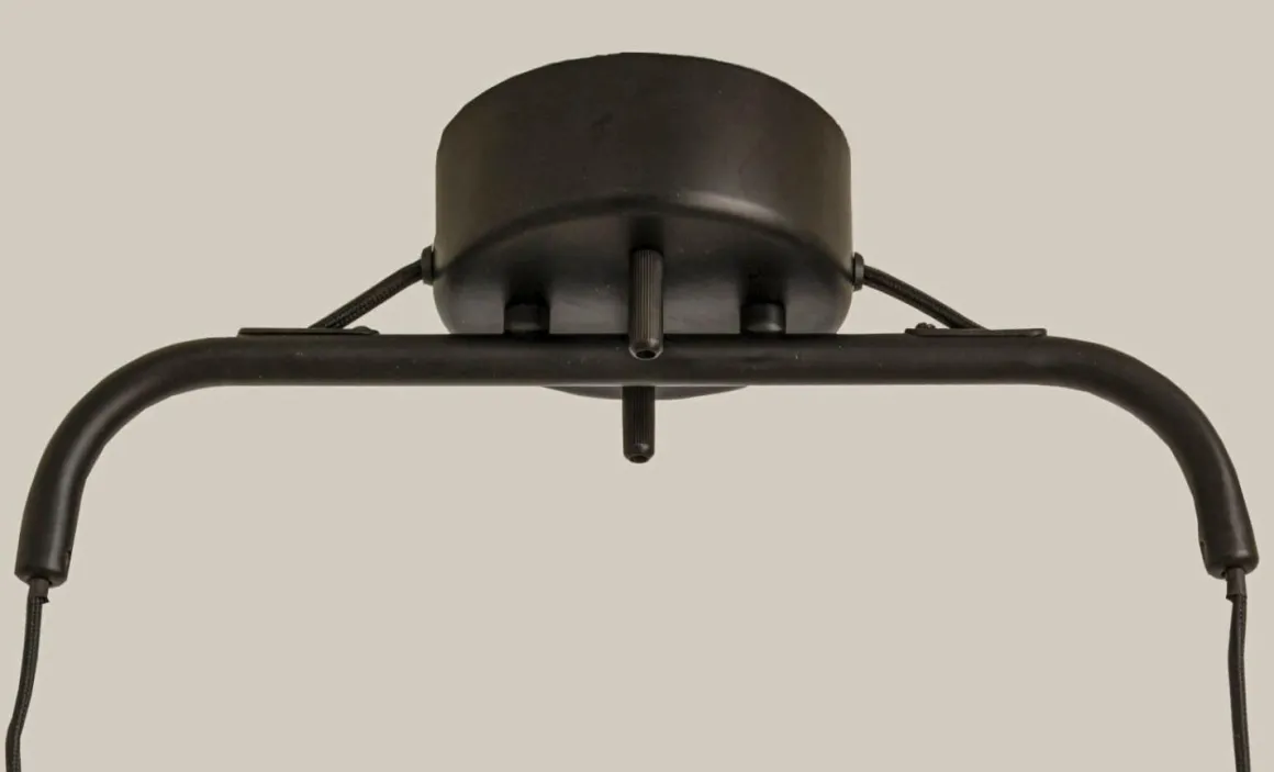 DUBLIN Taklampa 3:a 76cm Svart/Matt Mässing