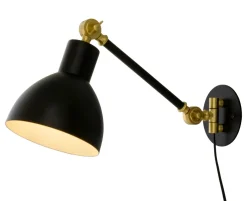 DUBLIN Vägglampa 40cm Svart/Matt Mässing