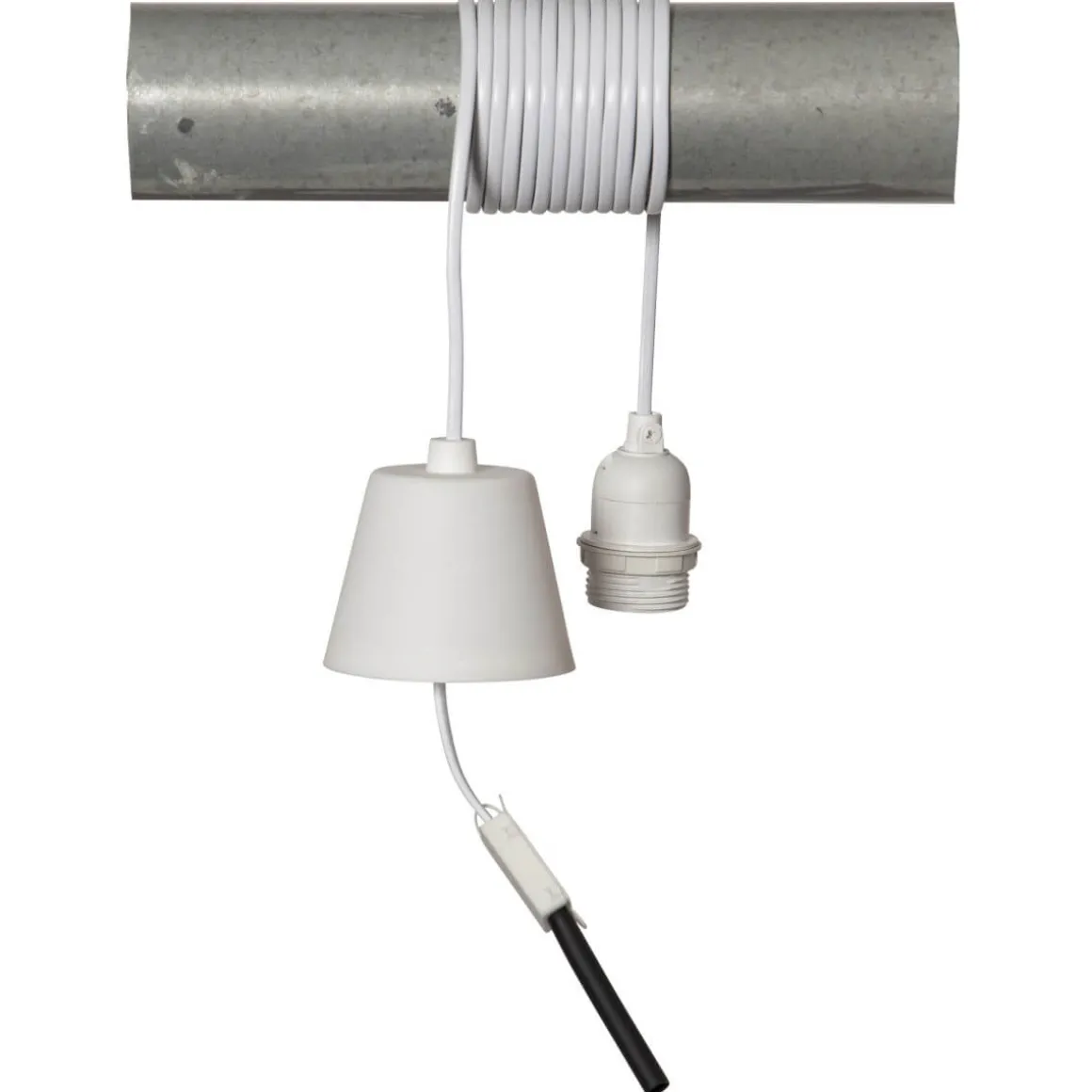 E27 BASIC Sladdställ m.Takkopp 3,5m Vit