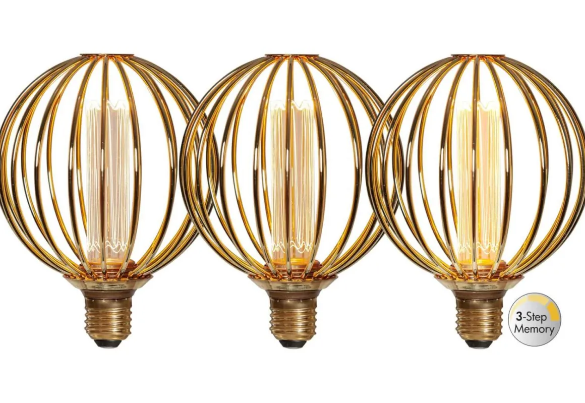 E27 DesignGlob12 Metall 4.3W 1800K 180lm LED-Lampa