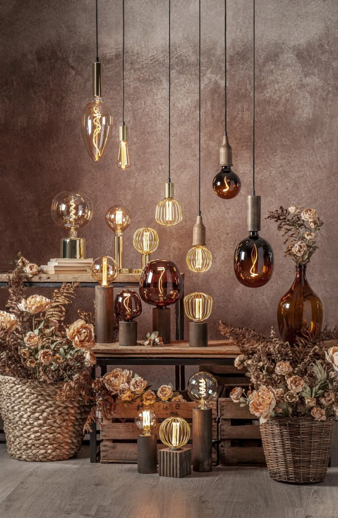 E27 DesignGlob12 Metall 4.3W 1800K 180lm LED-Lampa