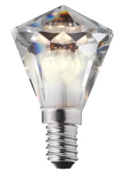 E14 Diamant Kristall Kallvit Dimbar 3,3W