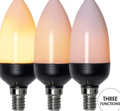 E14 Flame Lamp Sensor Kronljus 2W 1600K 36lm LED-Lampa