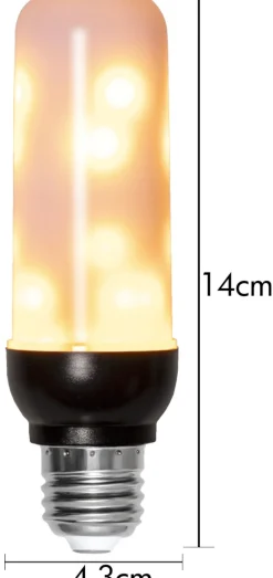 E27 Flame Tubural Sensor 3W 1600k 80lm LED-Lampa