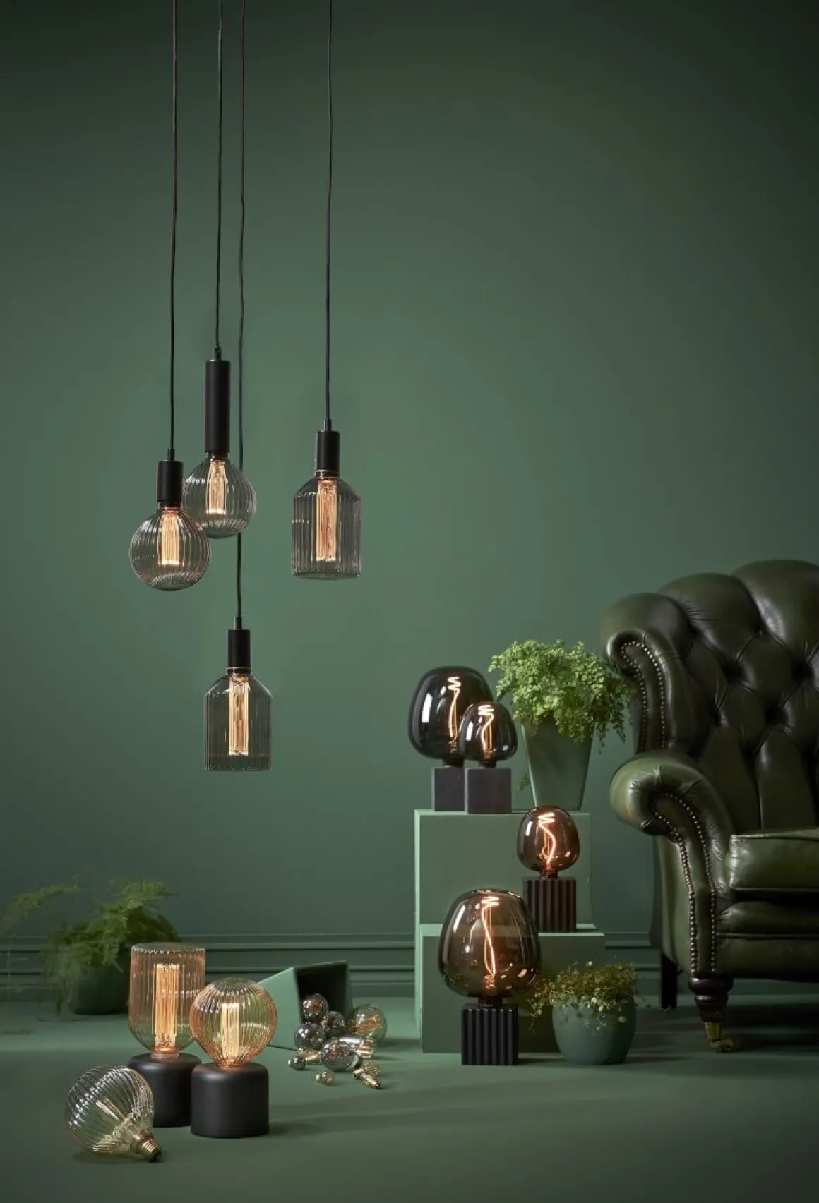 E27 Glob125 Decoled Brun 2W 1800K 45lm LED-Lampa