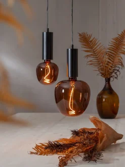 E27 Glob125 Decoled Brun 2W 1800K 45lm LED-Lampa