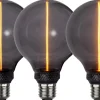 E27 Glob95 DecoLed 3-Steg Dimbar Minne 2W 1800K 100lm Smoke
