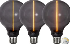 E27 Glob95 DecoLed 3-Steg Dimbar Minne 2W 1800K 100lm Smoke