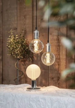 E27 Glob125 Decoled 1W 2000K 50lm Krackelerad LED-Lampa