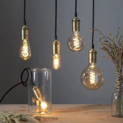 E27 Glob125 Dimbar Spiral Amber 3.2W 2100K 180lm LED-Lampa