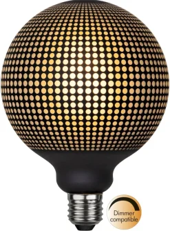 E27 Glob125 Mönster Dimbar 4W 2700K 100lm LED-Lampa