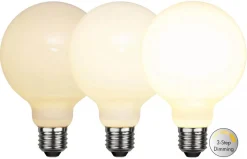 E27 Glob95 RA90 3-Stegs Dimbar 7.5W 2700K 800lm Opal LED-Lampa