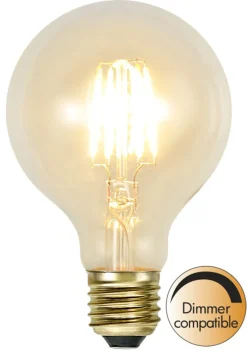 E27 Glob80 SoftGlow Dimbar 1.6W 2100K 140lm Klar LED-Lampa
