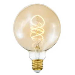 E27 Glob125 3-Stegs Dimbar 4W 250lm 2000K Curly Amber