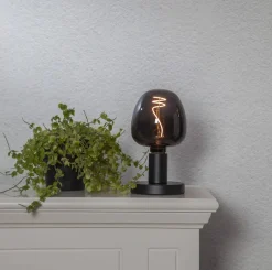 E27 Glob125 2W 2200K 40lm Svart LED-Lampa