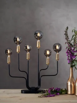 E14 Heavy smoke SoftGlow Glob95 1.4W 2100K 55lm LED-Lampa