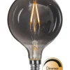 E14 Heavy smoke SoftGlow Glob80 1.4W 2100K 55lm LED-Lampa