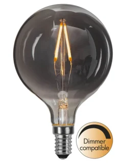 E14 Heavy smoke SoftGlow Glob80 1.4W 2100K 55lm LED-Lampa