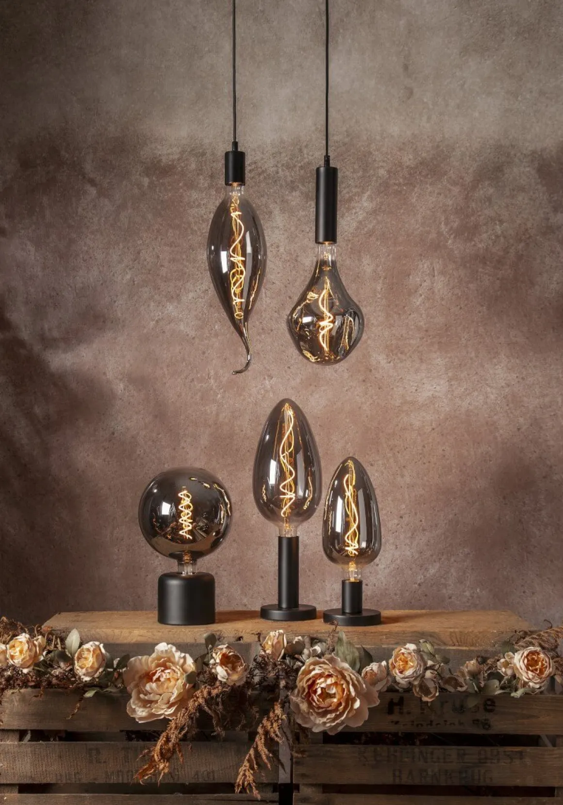 E27 Industrial Vintage Rökfärgad 1.7W 2200K 45lm LED-Lampa