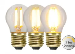 E27 Klot 3-Steg Dimbar Minne SoftGlow 4W 2100K 400lm LED-Lampa