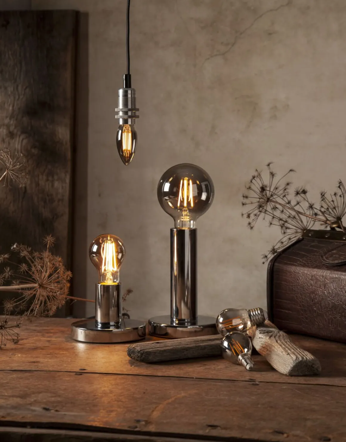 E14 Klot 3-Steg Dimbar Minne SoftGlow 2.9W 2200K 150lm Rökfärgad