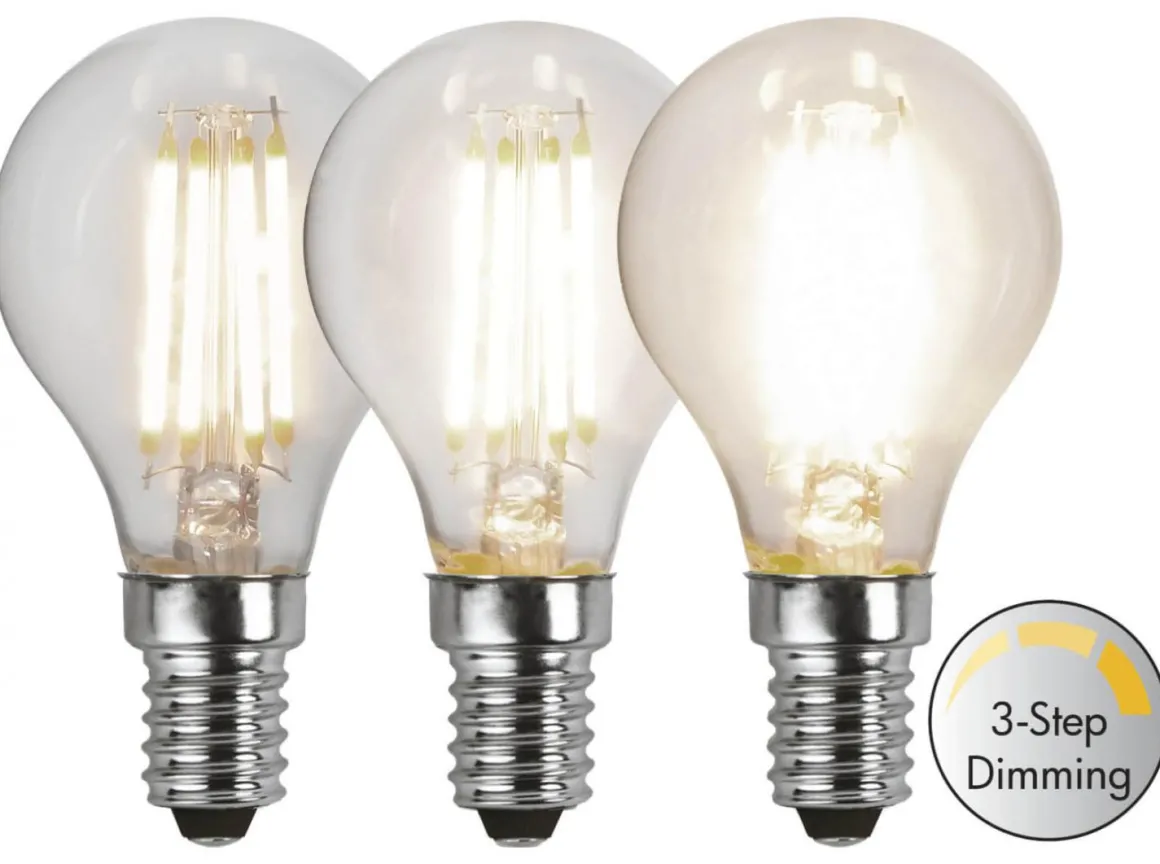 E14 Klot 3-Stegs Dimbar Minne 4,2W 3000K 470lm LED-Lampa